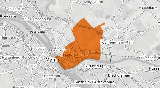 Mietspiegelkarte Mainz Kostheim